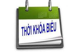 Thời khoá biểu áp dụng từ ngày 28/10/2024